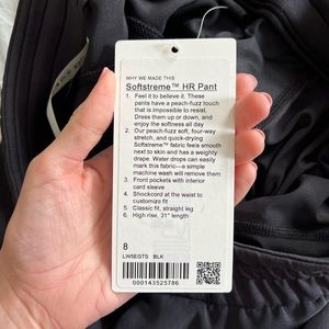 NWT Lululemon Softstreme High Rise Pant
